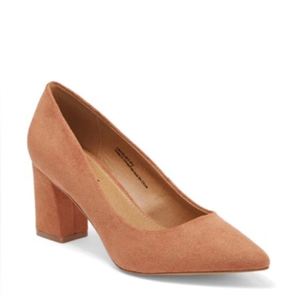 Abound Women's Brown Suede Block Heels